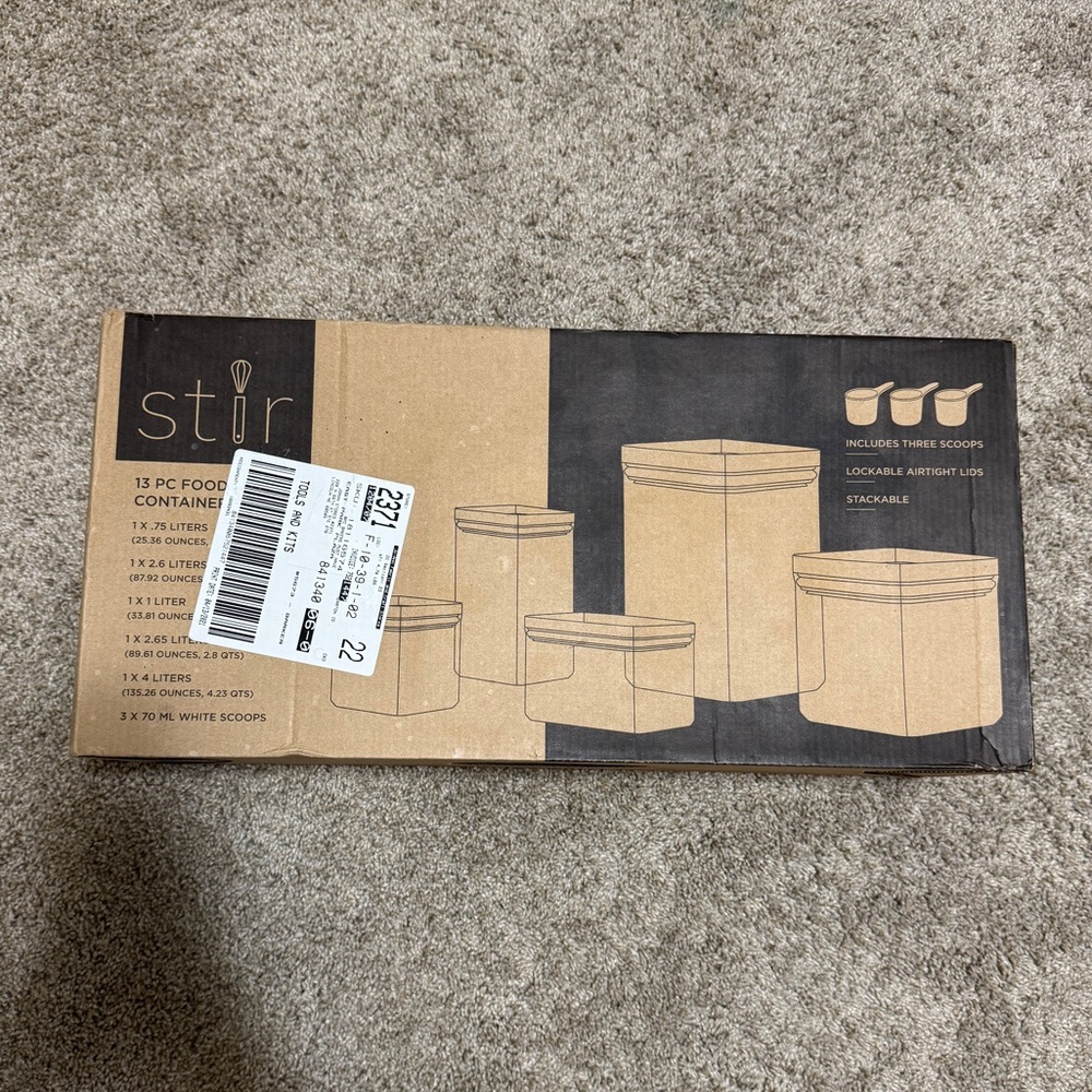 Brand New Stir 13 PC Food Container" Set